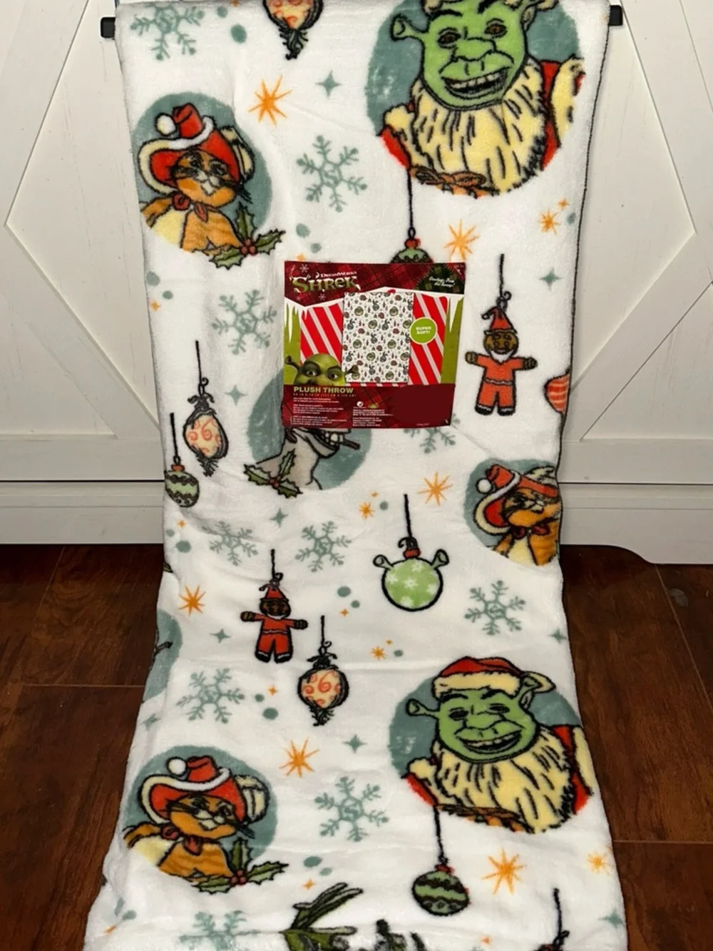 Shrek Holiday Christmas Plush Throw Blanket